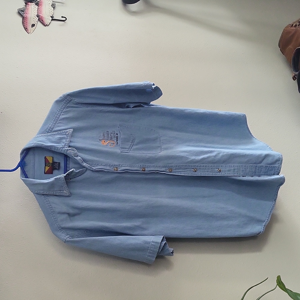 Happy Hooker Denim Button-Down